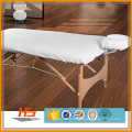 Draps ajustés blancs de lit de coton de Percale pour des tables de massage